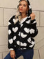 Heart Fuzzy Fleece Zip-Up Outerwear
