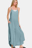 Zenana Spaghetti Strap Wide Leg Overalls with Pockets