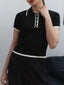 Contrast Trim Button Detail Polo