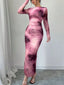 Tie-Dye Bodycon Maxi Dress