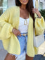 Open Front Long Sleeve Cardigan