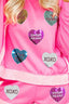 Sequin Heart Round Neck Top and Shorts Set