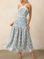 Lace Sleeveless Tiered Midi Dress
