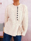 Button-Front Side-Tie Sweater