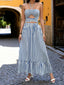 Striped Halter Neck Cami and Skirt Set