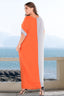 Plus Size Color Block Tee Dress with Pockets