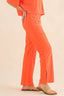 And The Why Brushed Texture Checker Board Pattern Casual Pants
