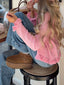 Ruffled Trim Knit Cardigan