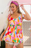 BiBi Triangle Print Tie Shoulder Top