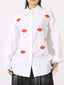 Lips Button Up Long Sleeve Shirt