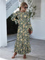 Floral Flounce Sleeve Maxi Dress