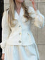 Button-Up V-Neck Knit Cardigan