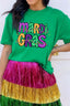 MARDI GRAS Delightful Letter Graphic T Shirt