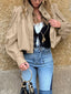 Puff Sleeve Cropped Jacket