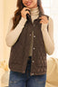 Quilted Snap Down Vest Coat
