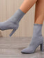 Point Toe Block Heel Boots