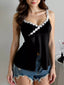 Flower Trim Slit Cami