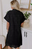 Eyelet Trim Short Sleeve Dress