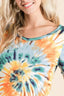 BiBi Tie Dye Print Jersey Knit Top