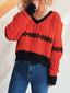 Cable Knit V-Neck Sweater