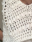 Crochet Knit V-Neck Sweater Vest