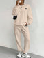 Texture Round Neck Long Sleeve Top and Pants Set