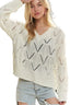 ADORA Loose Fit V Neck Knit Top