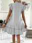 Full Size Ruffled Layered Printed Mini Dress Plus Size