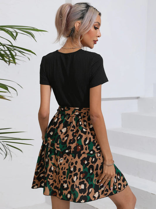 Leopard Short Sleeve Dress