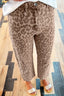 Leopard Print High-Waisted Cropped Jeans