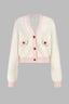 Contrast Trim Button Up Dropped Shoulder Cardigan