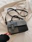 Color Block Flap Crossbody Bag with Top Handle