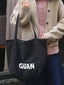 Reversible Striped Plush Tote Bag