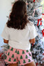 Merry Round Neck Top and Shorts Christmas Set