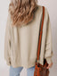Raw Edge Exposed Seam Raglan Sleeve Side Slit Sweatshirt