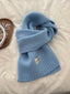 Solid Color Knitted Winter Scarf