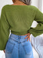 Tie-Front Cropped Sweater