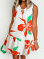 Floral Tie Neck Sleeveless Ruffled Sundress