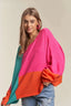 ADORA Loose Fit Colorblock Sweater