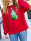 Christmas Tree Sequin Long Sleeve Sweatshirt
