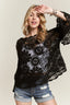 ADORA  Bell Sleeve Crochet Top