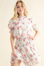 And The Why Floral Print Smocked Waist Mini Dress
