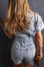 Washed Button Down Pocketed Denim Romper