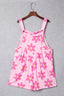 Pocketed Flower Wide Strap Overall