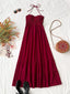 Sweetheart Neck Halter Neck Tiered Dress