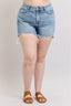 Judy Blue Plus Size HW Rigid Magic Destroy Cut Off Denim Shorts