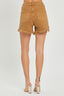 RISEN High Waist Frayed Hem Denim Shorts