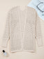 Hollowed Knit Open Front Cardigan