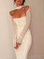 Cutout Front Long Sleeve Dress