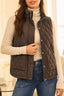 Quilted Snap Down Vest Coat